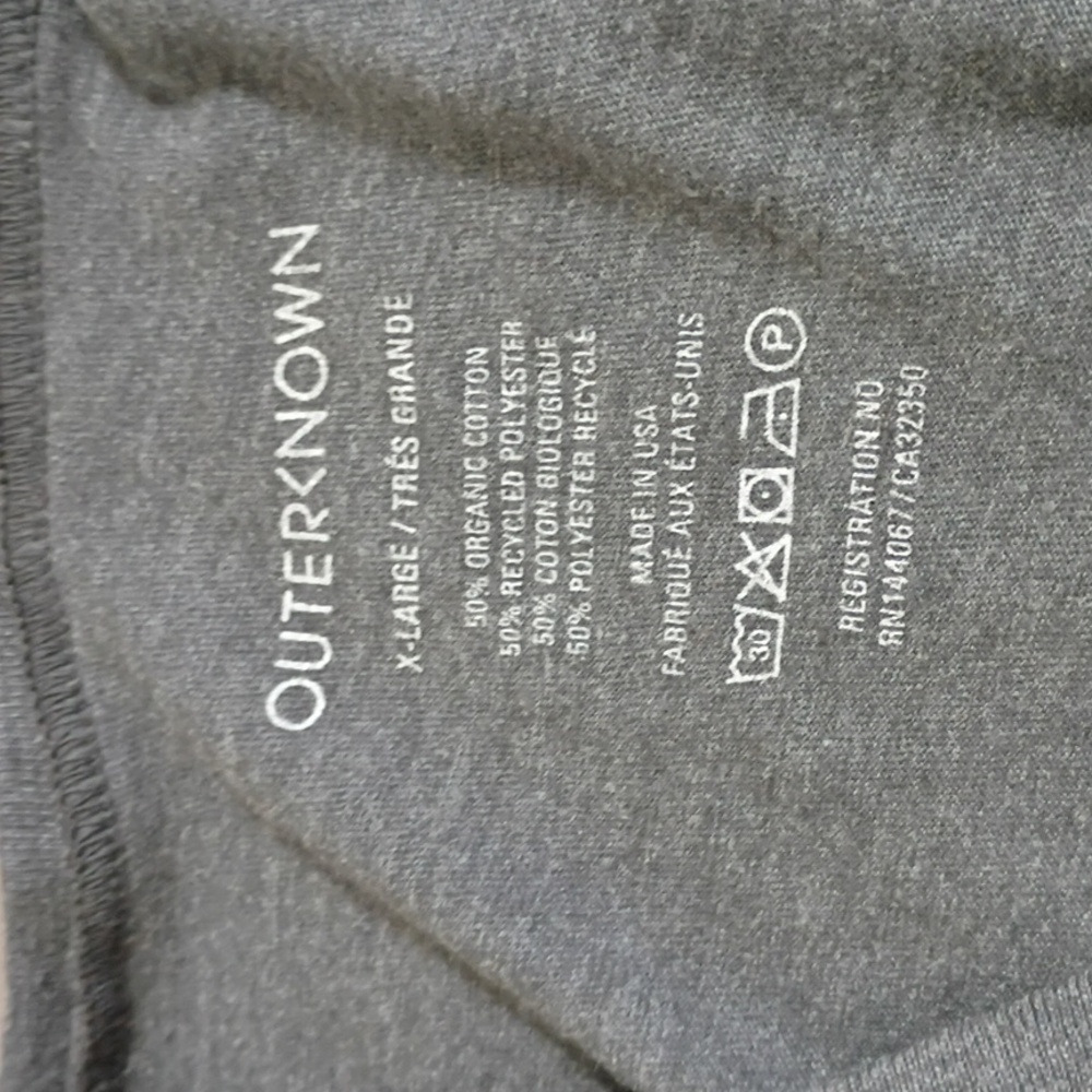 Outerknown Gray Men's T-Shirt The Only Gun You Need Size XL - Picture 4 of 6
